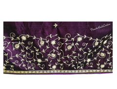 Purple colour velvet shawl / Dupatta