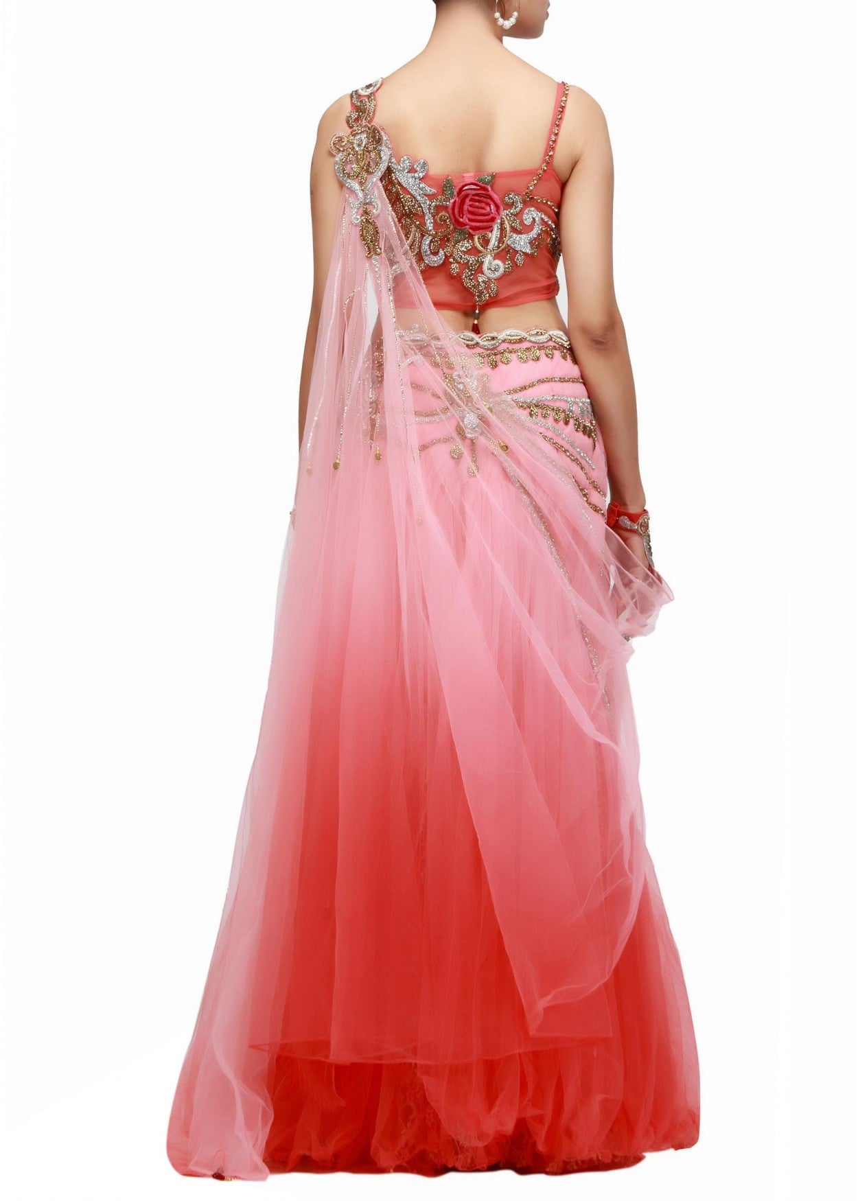 Double shaded pink lehenga choli