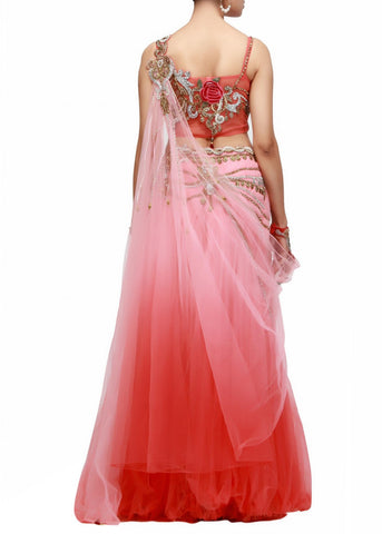 Double shaded pink lehenga choli
