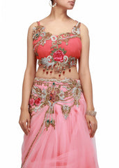 Double shaded pink lehenga choli