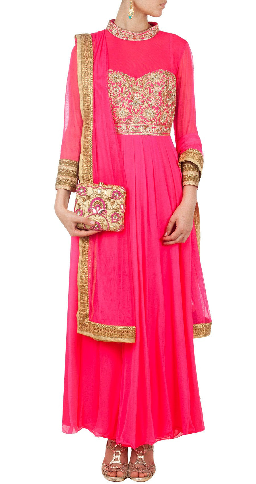 Dark Pink Long Anarkali