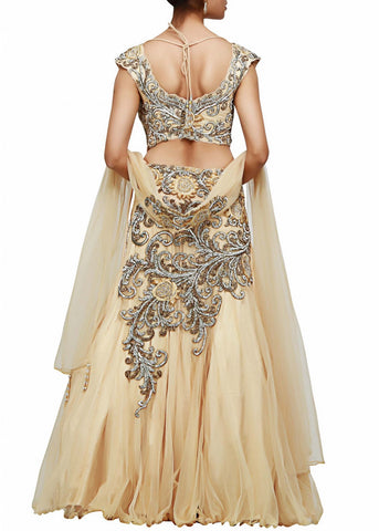 Beige color Beautiful lehenga choli