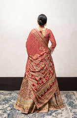 Red Color Swarovski Work Wedding Lehenga