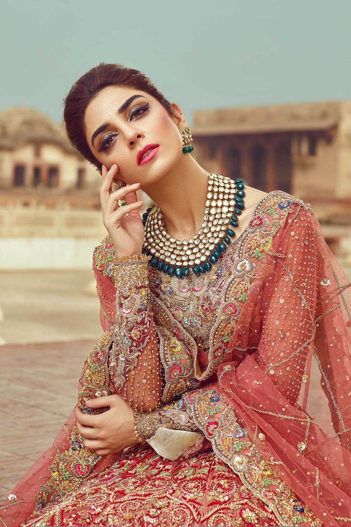 Red Color Wedding Lehenga