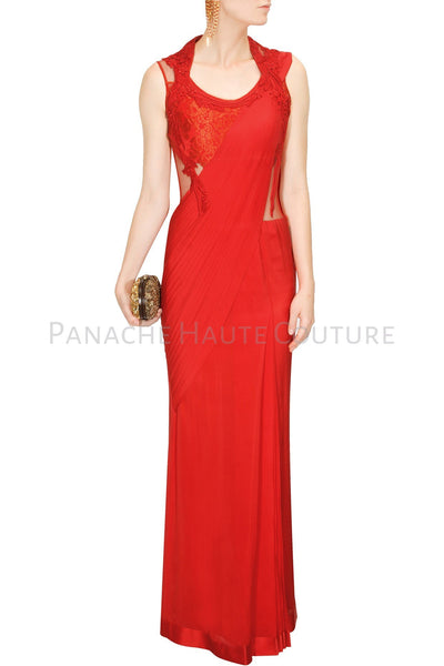 Designer saree gown online discount