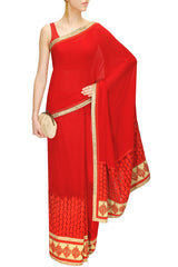 Red Colour Designer Saree