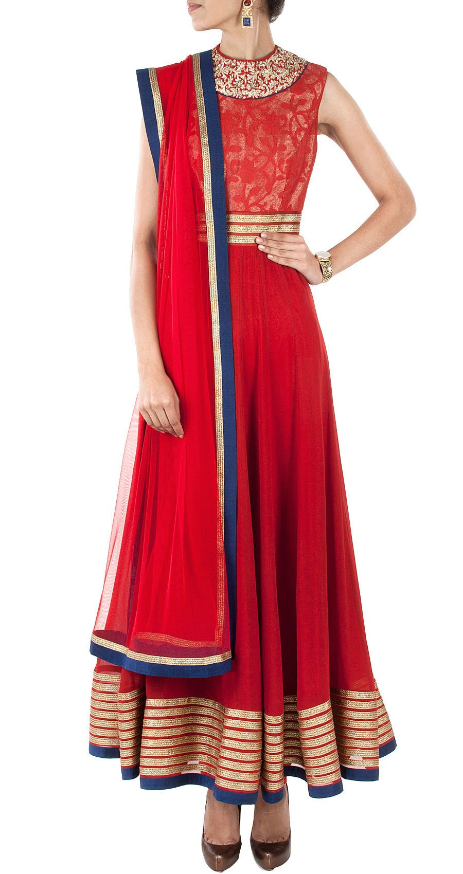 Yellow color long anarkali salwar kameez