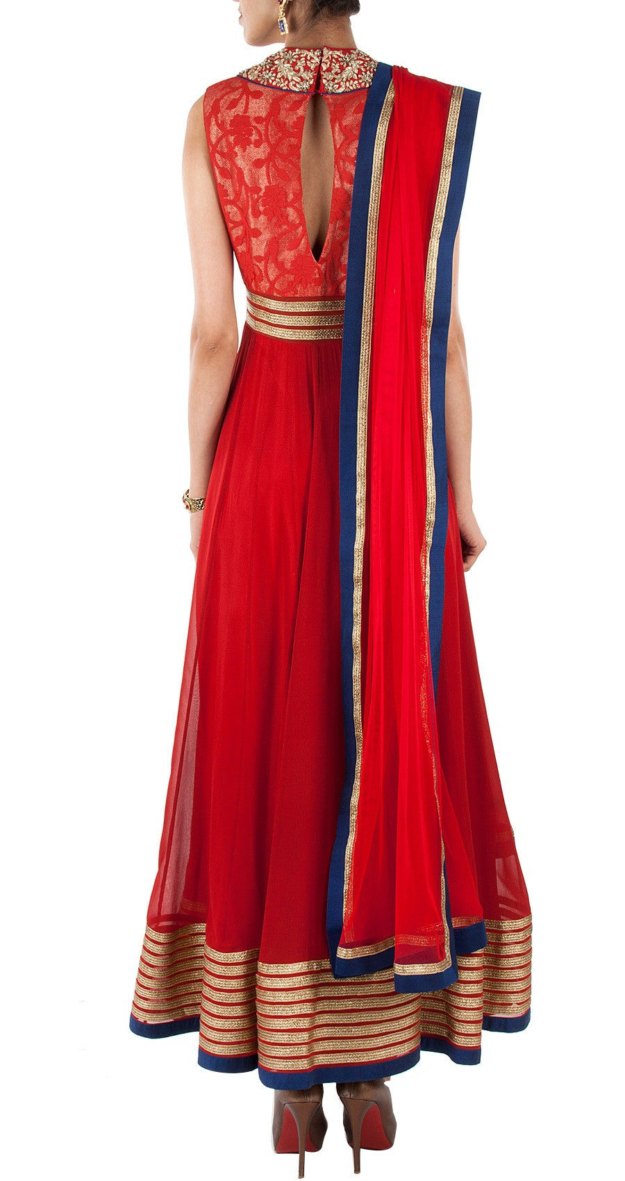 Yellow color long anarkali salwar kameez