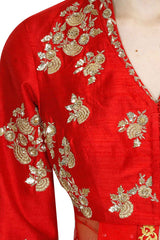 Red Colour Sharara Set