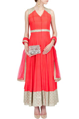 Red anarkali salwar kameez