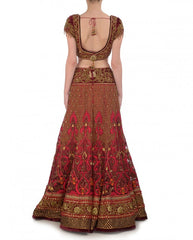 Red colour bridal lehenga choli