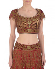 Red colour bridal lehenga choli