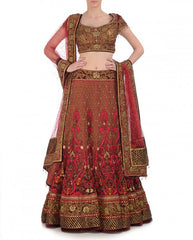 Red colour bridal lehenga choli
