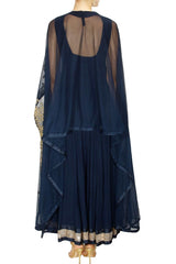 Ridhi Mehra Blue Anarkali