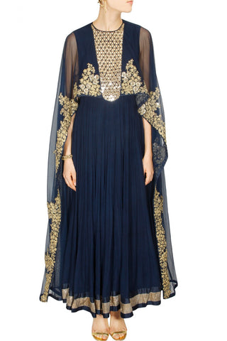 Ridhi Mehra Blue Anarkali