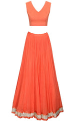 Ridhi Mehra Coral Lehenga Choli