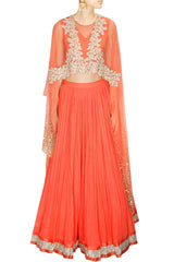 Ridhi Mehra Coral Lehenga Choli