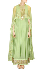 Ridhi Mehra Green Anarkali