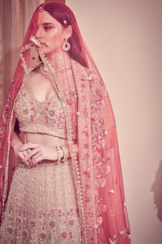 Rose Pink Bridal Lehenga