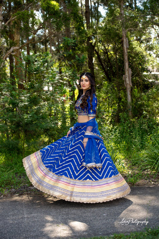 Royal Blue Lehenga Set from Gamila Collection