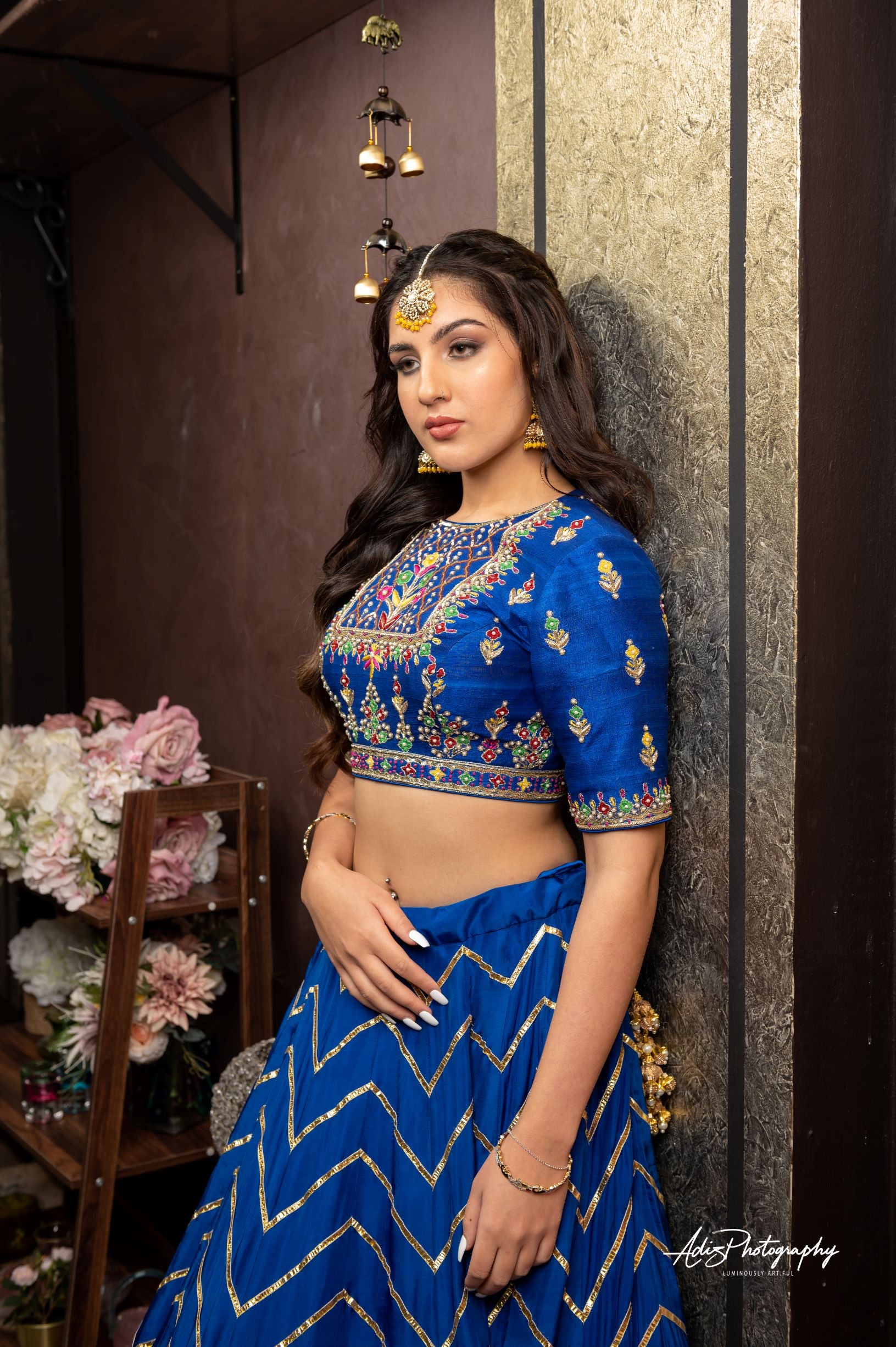 Royal Blue Lehenga Set from Gamila Collection