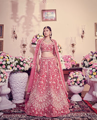 Ruby Pink Bridal Lehenga