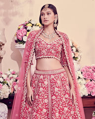 Ruby Pink Bridal Lehenga