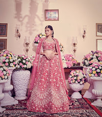 Ruby Pink Bridal Lehenga