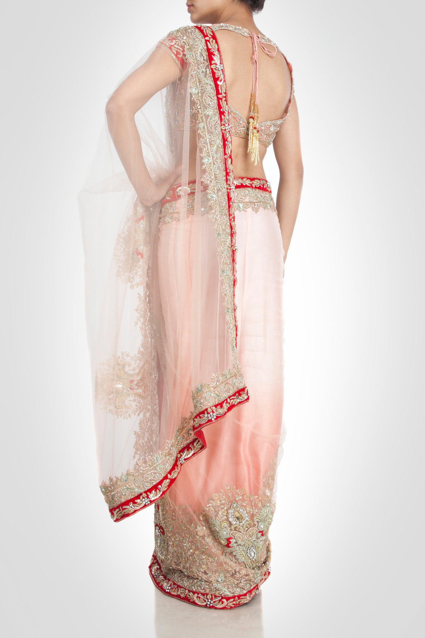 Blush Color Designer Saree