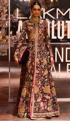 Burgundy Maroon Color Wedding Jacket Lehenga