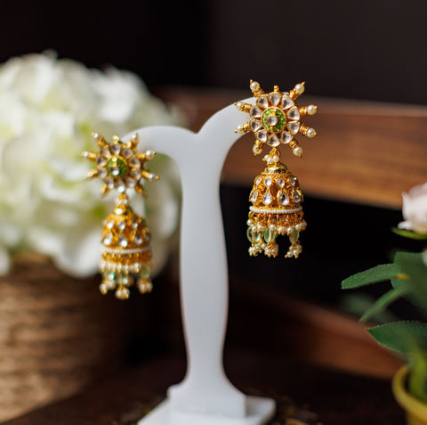 Sage Green Ahmedabadi Paachi Kundan Choker Ava