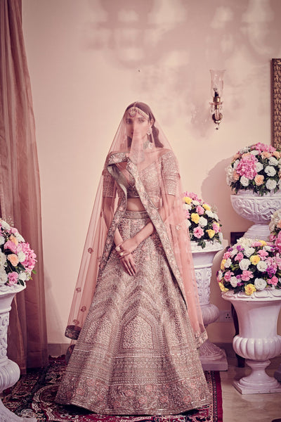 Sage Green Color Bridal Lehenga Panache Haute Couture 