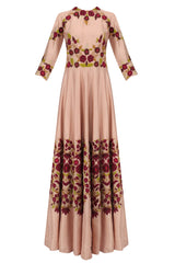 Salmon Pink Color Anarkali Kurta Set