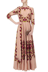 Salmon Pink Color Anarkali Kurta Set