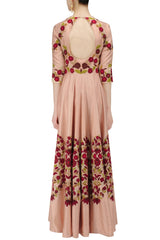 Salmon Pink Color Anarkali Kurta Set