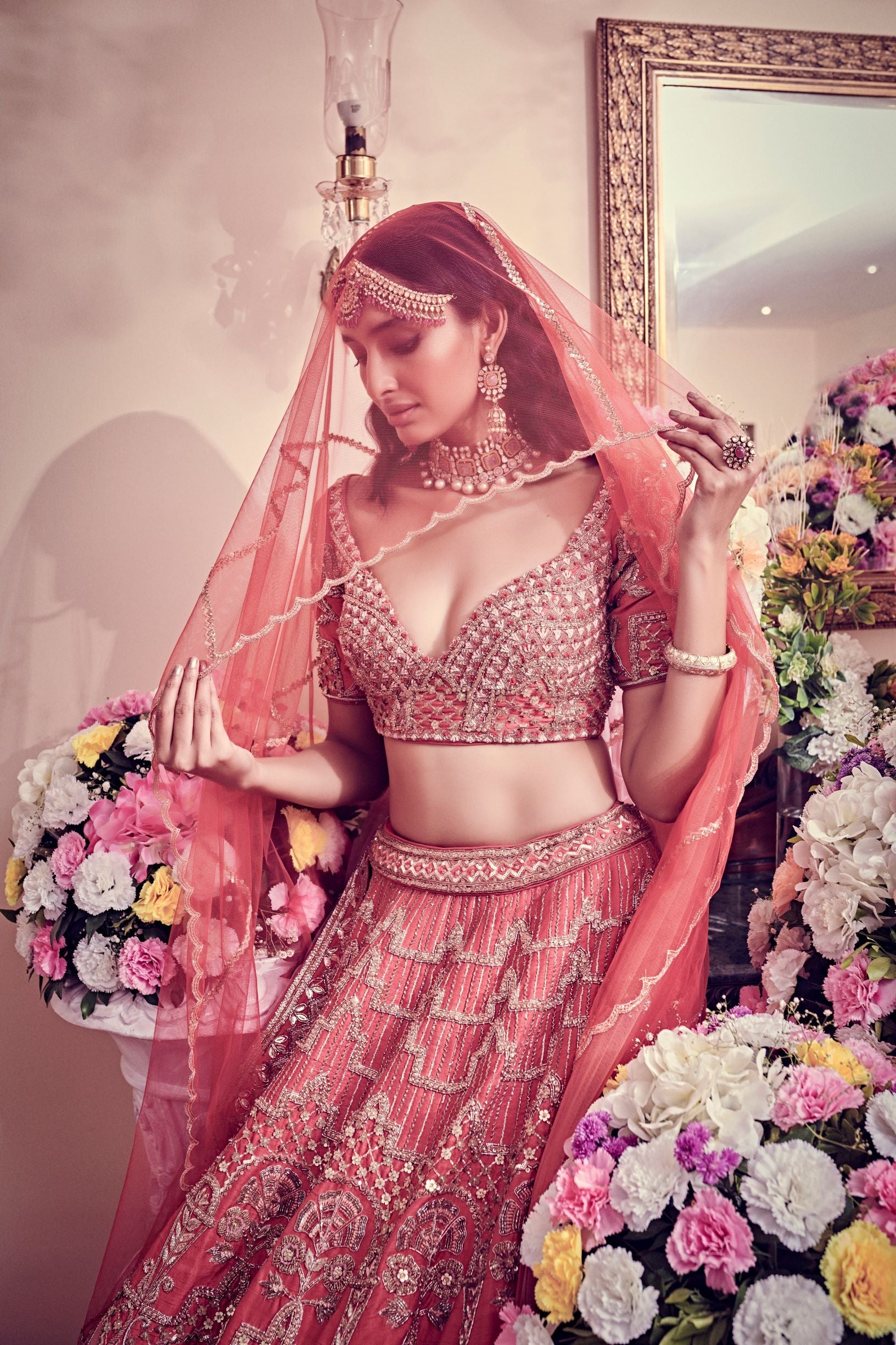 Scarlet Red Bridal Lehenga