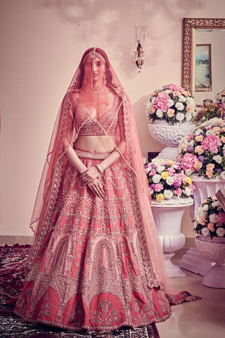 Scarlet Red Bridal Lehenga