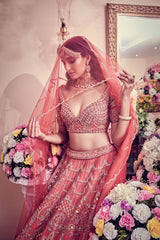 Scarlet Red Bridal Lehenga