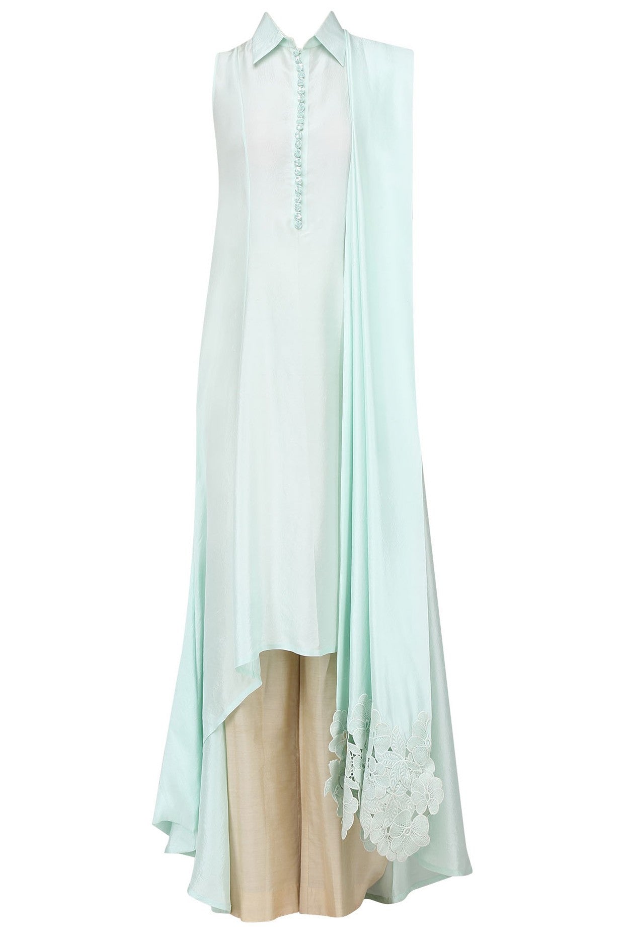Skyblue Color Designer Plazzo Suit