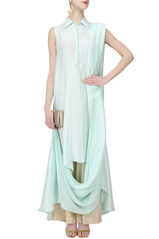 Skyblue Color Designer Plazzo Suit