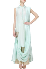 Skyblue Color Designer Plazzo Suit