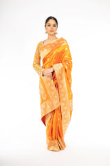 Sophisticated Mustard Yellow Handloom Pure Silk Saree
