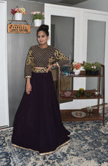 Violet Color Georgette Lehenga Set