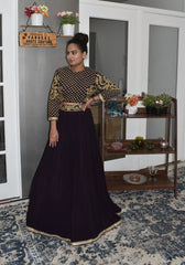 Violet Color Georgette Lehenga Set