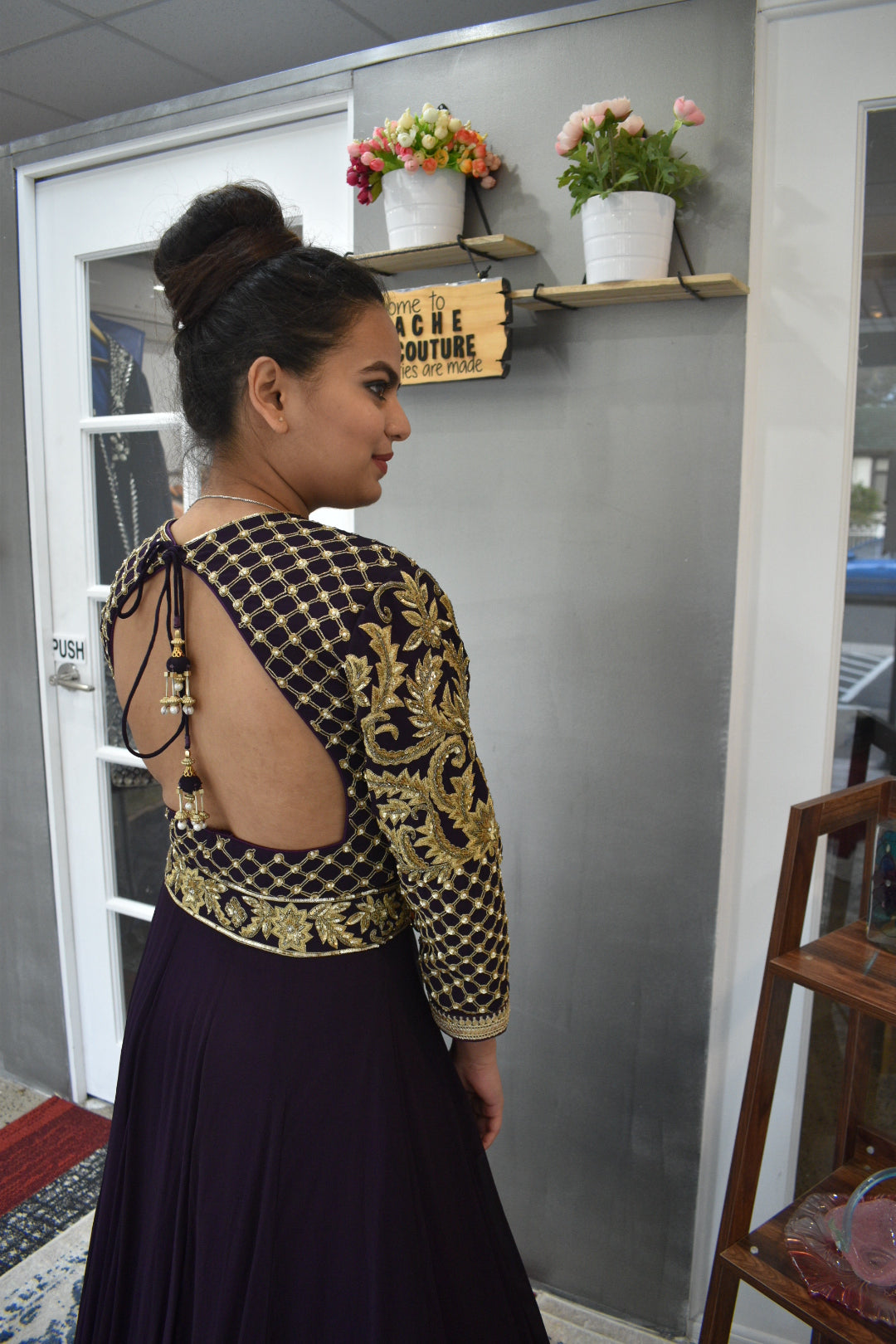 Violet Color Georgette Lehenga Set