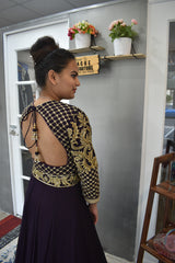 Violet Color Georgette Lehenga Set