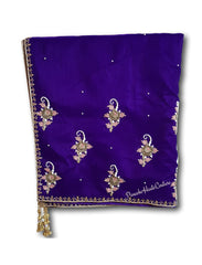 Violet Colour Velvet Shawl Dupatta