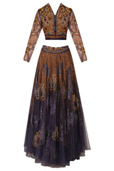 Voilet color Lehenga Choli