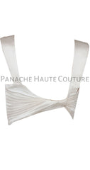 White Color Crepe Designer Saree Gown Online