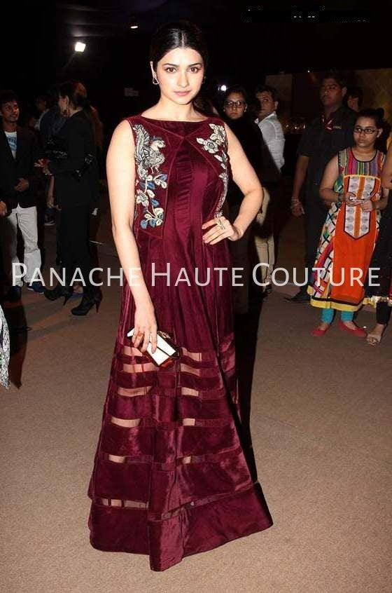 Wine Color Indo Western Gown